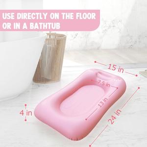 Asiento de Baño Inflable Portátil para Bebés, Soporte Plegable para Bañera de Recién Nacidos, Cojín de Baño para Bebés y Niños Pequeños, Ideal para Viajes - Product Image 3