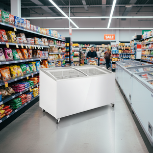 Congelador Horizontal Comercial para Supermercado, 482 L, 2 Puertas, Tapa de Vidrio, Una Sola Temperatura, Descongelación Automática 4 - Product Image 3