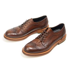 Zapatos de Vestir Formales para Hombre, de Cuero Vacuno, con Punta Cuadrada, con Cordones, Transpirables, Antideslizantes, Duraderos, Clásicos, Tipo Brogue - Product Image 4