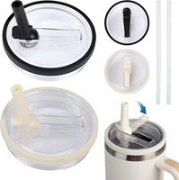 40 oz Tumbler Flip Straw Lid Replacement Fit for Stanley Cup Leak-Proof Reusable Tumbler Cover Tumbler Flips 2 Pack