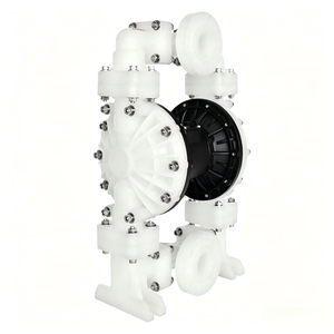 Pompe pneumatique à membrane PP PVDF, double pompe à air personnalisable OEM avec joint en PTFE pour le traitement des eaux usées chimiques - Product Image 1