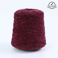 Fil chenille épais teint certifié GRS, super doux, en mélange de polyester recyclable, pour couvertures et tricot à la main, écologique
