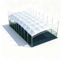 Structures de toiture en membrane de tissu PVDF imperméable pour stades, tentes pour terrains de football, de basketball, de tennis et de paddle