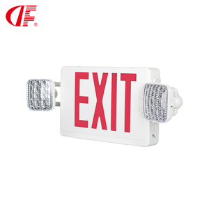 Panneau de <span class=keywords><strong>sortie</strong></span> d'urgence rouge homologué UL avec double tête réglable et éclairage d'urgence LED maintenu - Product Image 4