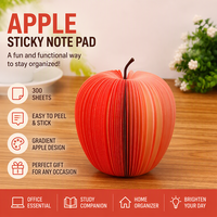 Bloc-notes 3D en forme de fruits, notes autocollantes créatives, pomme, poire, orange, tomate, bloc-notes pour le bureau