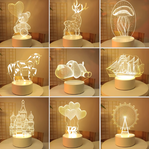 โคมไฟอะคริลิคสำหรับกลา<span class=keywords><strong>ง</strong></span>คืนพร้อมรีโมทปรับแต่<span class=keywords><strong>ง</strong></span>3D โลโก้ได้ตามต้อ<span class=keywords><strong>ง</strong></span>การ - Product Image 2