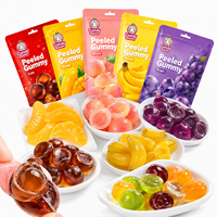 OEM Groothandel Mango Banaan Druif Schilbare Gummies Fruitvormige 4D Gummy Candy Gevulde Zachte Jelly Candy Aangepaste Verpakking Leverancier