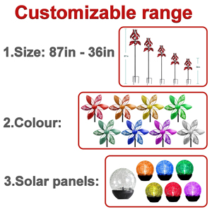 Ornements <span class=keywords><strong>de</strong></span> jardin en métal Art Déco solaires et étanches Kinetic, sculptures <span class=keywords><strong>de</strong></span> jardin extérieures en métal, éoliennes <span class=keywords><strong>de</strong></span> jardin - Product Image 4