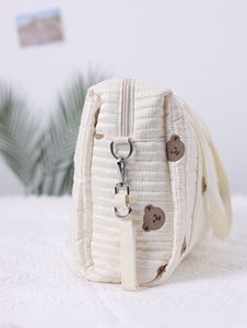 Bolsa de mão acolchoada de algodão para bebês, bolsa portátil de ombro único para recém-nascidos, bolsa de viagem grande capacidade, novidade - Product Image 6