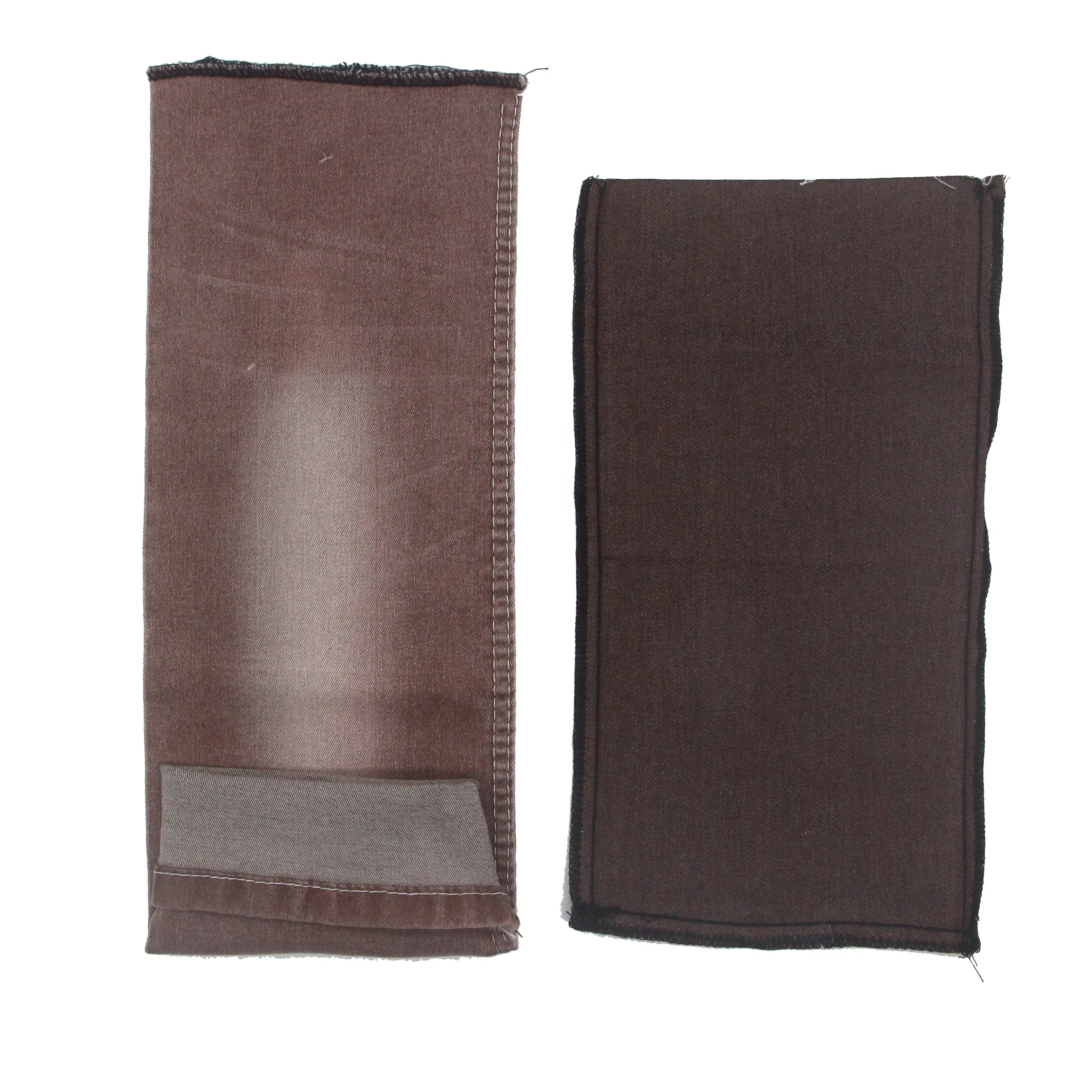 Calças jeans de algodão elástico para tecido lavado, tecido liso tingido com fio para tecido de roupas YH85-20