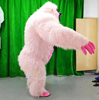 Costume de mascotte de gorille gonflable rose réaliste de publicité géante de 2M 2.6M 3M pour des événements de taille personnalisée