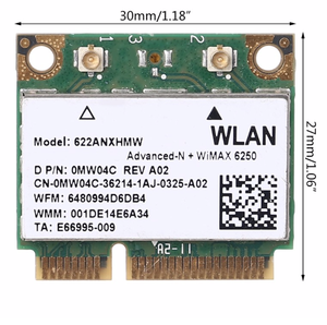 Adaptateur sans fil double bande 2.4Ghz & <span class=keywords><strong>5Ghz</strong></span> 300mbps 6250an Centrino Advance-N 622ANXHMW Mini <span class=keywords><strong>PCI</strong></span>-E Internal Kind <span class=keywords><strong>Carte</strong></span> réseau Wi-Fi - Product Image 3