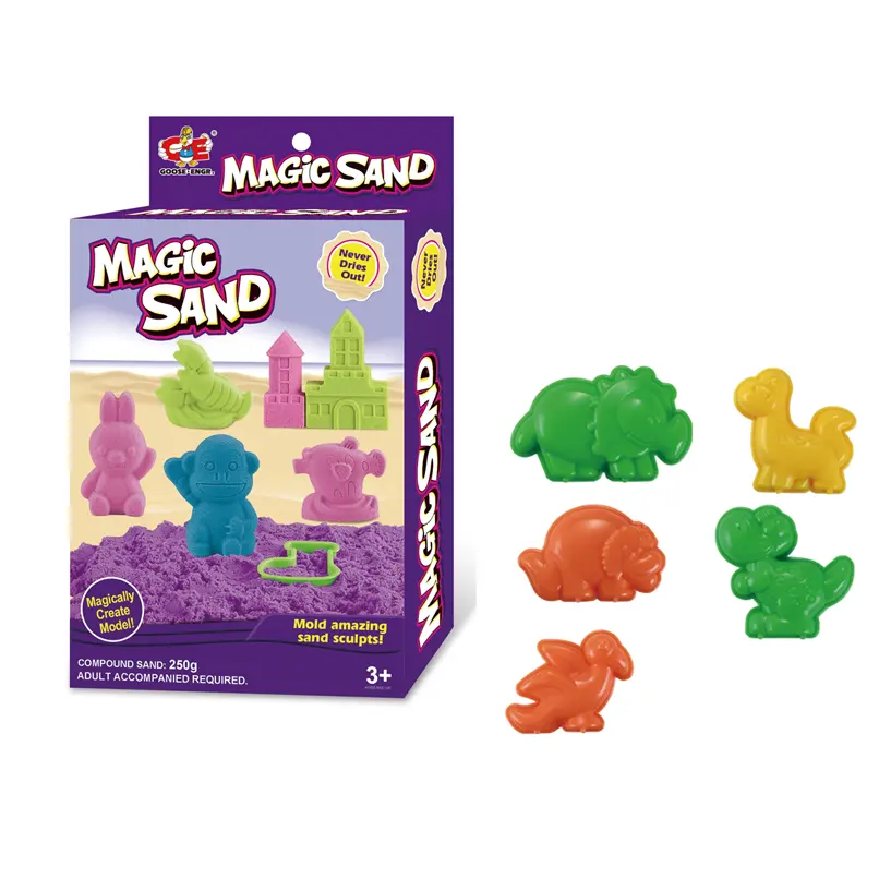 wholesale children colorful space sand toy with molds play set