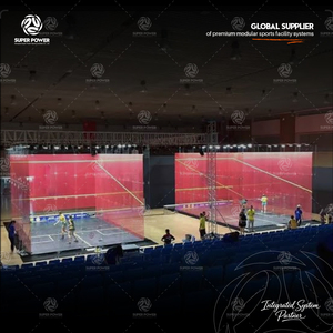 Salle de <span class=keywords><strong>squash</strong></span> panoramique entièrement vitrée sur mesure pour hôtel et villa privée, terrain de <span class=keywords><strong>squash</strong></span> haut de gamme entièrement vitré - Product Image 3