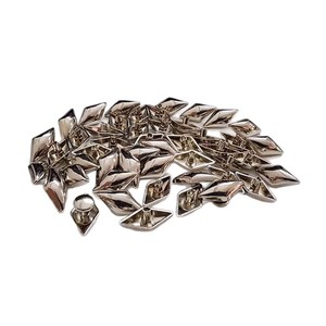 Zinc Alloy Diamond Shape <b>Rivets</b> 8mm Durable For Bag And <b>Clothing</b> Accessories - Product Image 3