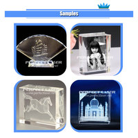 Machine de gravure laser 3D sur cristal / Machine de gravure laser 3D sur cristal, cadeau parfait en cristal, cadeau artisanal en cristal