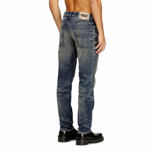 Jeans droits délavés pour hommes, <span class=keywords><strong>bleu</strong></span> foncé, coupe slim, denim délavé, <span class=keywords><strong>pantalon</strong></span> décontracté, streetwear, OEM ODM, usine personnalisée - Product Image 3