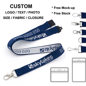 Échantillon gratuit, pas de MOQ, <span class=keywords><strong>cadeau</strong></span> promotionnel, taille et couleur personnalisées, logo brodé, badges de créateur, porte-cartes d'identité, lanières pour événements - Product Image 1