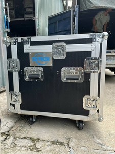 Flight case de qualité industrielle pour instruments de musique avec 4 roues et grandes poignées, boîte de rangement en contreplaqué pour équipement de mixage audio - Product Image 2
