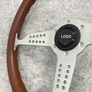 Volante Universal de Nuevo Diseño, Superventas, Retro, de 350mm, con Placa Profunda de ABS y Acabado de Madera de Melocotón, para Coches Clásicos Modificados - Product Image 4