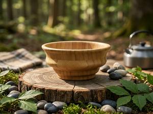 Tazón de Bambú Natural Wabi Sabi, Ecológico, Hecho a Mano, Resistente a la Decoloración, para Camping, para Servir Sopa, Ensalada y Arroz - Product Image 6