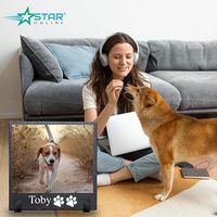 Plaques commémoratives personnalisées pour chiens Star Online, avec photo et nom personnalisés, en ardoise rectangulaire, pour animaux de compagnie, à poser, utilisation intérieure/extérieure (Design 8)
