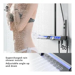 2023 nuovo Design moderno termostatico a parete bagno doccia Set di alta qualità maniglia singola acqua calda e fredda massaggio morbido