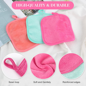 Chiffon de nettoyage en profondeur en microfibre réutilisable pour le démaquillant à base d'eau efface facilement le maquillage - Product Image 4