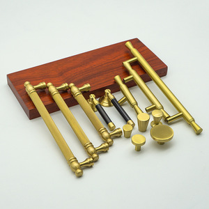 Brass Cabinet Handles Bar Shape Chinese Style Durable Furniture Hardware for Cabinet Doors Drawer Wardrobe - Product Image 4