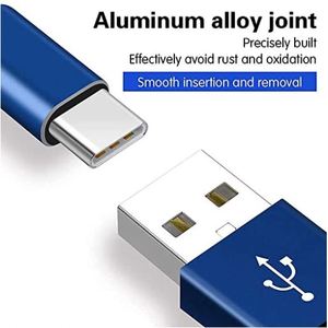 Free Custom logo 1M 2M <b>3M</b> Nylon <b>USB</b> TYPE <b>C</b> Fast Charging Data <b>Cable</b> for IPhone, Samsung Huawei Charging Data <b>Cable</b> - Product Image 3