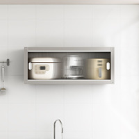 Étagère de rangement murale rectangulaire en métal inoxydable durable pour cuisine, design personnalisé, idéale pour la maison, l'hôtel ou les espaces intérieurs.
