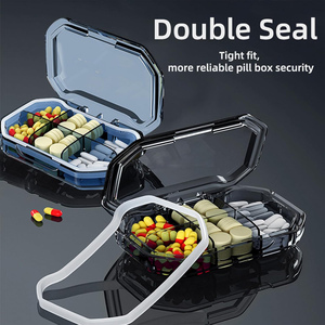 Modern Portable 6-Compartment Travel Pill Organizer Moisture-Proof <b>Plastic</b> Daily Medicine Case Vitamins Fish Oil <b>Pocket</b> Purse - Product Image 4