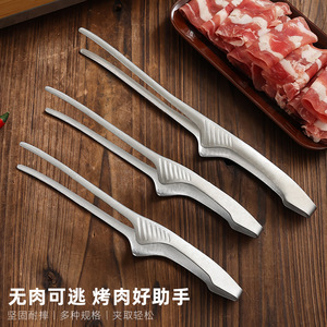 Stainless Steel BBQ <b>Tongs</b> 304 Stainless Steel Durable Flipping For Grilling And Cooking - Product Image 1