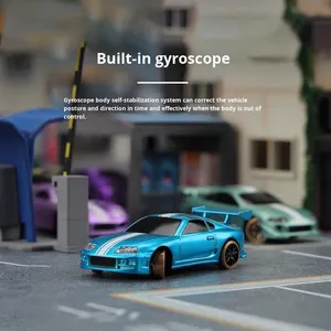 Mini Auto da Corsa Telecomandata 1/76 RC C61/C62/C63/C64, Auto Elettrica da Drift, Portata 30m, 6 Canali, Pronta all'Uso per Interni ed Esterni - Product Image 3