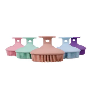 Free Sample Hot Sale Silicone Body Scrubber Infants Cradle Cap Loofah Soft Exfoliating Baby Bath