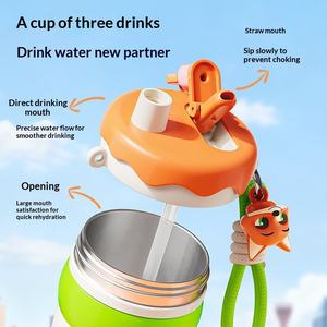 Vaso Térmico al Vacío, Taza de Regalo para Estudiantes, Taza Infantil de Dibujos Animados de Doble Bebida para Mujer de Alta Gama - Product Image 5