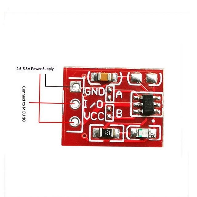 TTP223 Touch Sensor Module Capacitive Touch Button for Arduino ESP32 Raspberry Pi DIY Projects