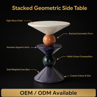 Table basse moderne haut de gamme de style français contemporain suspendue, minimaliste, en 2 parties, en fer durable et écologique pour salon