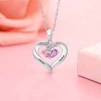 Collar con colgante de corazón de plata de ley 925 con letra verso personalizado para mujer