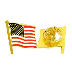 캘리포니아 에나멜 핀 사용자 정의 미국 국기 핀 천 브로치 모자 모자 휴일 애국 옷깃 핀 - Product Image 2