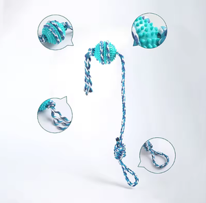 Juguetes Masticables para Perros en Forma de Cuerda, de TPR Ecológico y Duradero, para Limpiar los Dientes de Cachorros - Product Image 3