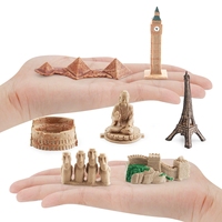 Modèle d'architecture mondiale simulée : Temple du Ciel, Grand Bouddha, Grande Muraille, Colisée, Tour Eiffel, Pyramide – Jouet décoratif