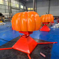 Manège commercial gonflable mécanique en forme de citrouille avec tapis de saut sécurisé pour fêtes foraines, Halloween et événements extérieurs