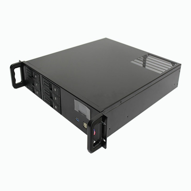 Shenzhen Manufacturer Stocked 19inch Industrial Rackmount Server Chassis 6 Bay Hot Swap 2U Server Case Storage Chassis