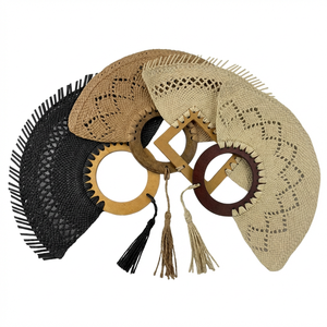Abanico de Bambú y Hierba de Río Trenzado a Mano, Ecológico, con Logotipo Personalizado, para Regalo o Decoración del Hogar - Product Image 1