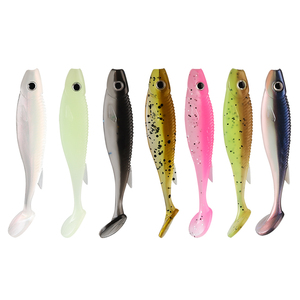 Palmer 3 pièces/sac 7.5cm 2.6g queue de pagaie leurres en plastique souple t queue en plastique souple <span class=keywords><strong>leurre</strong></span> de pêche poisson bionique <span class=keywords><strong>leurre</strong></span> appât - Product Image 6
