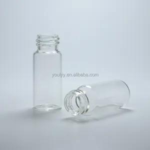 Bouteille en verre tubulaire clair vide 10ml, pièces, bouteille médicale, fournitures avec bouche de vis