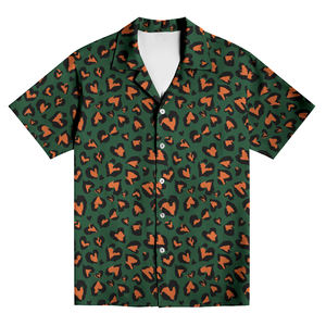 Camisa Hawaiana Personalizada con Estampado de Corazones <span class=keywords><strong>para</strong></span> Hombre, Cuello Camisero, Estilo Urbano, Talla Grande, Diseño de Guayabera Cubana - Product Image 5