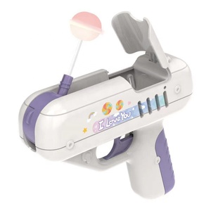 Samtoy Hot Sale Halloween Pink Purple Plastic Sugar Sweets <strong>Lollipop</strong> Holder Candy Toy <strong>Gun</strong> for Kids Couples - Product Image 2