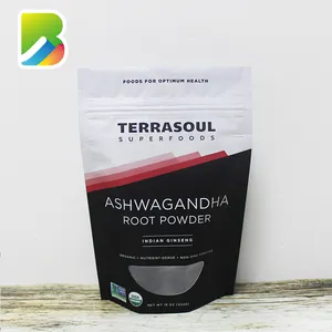 Özel Logo Compostable ayakta duran torba aperatif yiyecek baharat somun ambalaj pencere ile fermuarlı çanta gıda aperatif Doypack